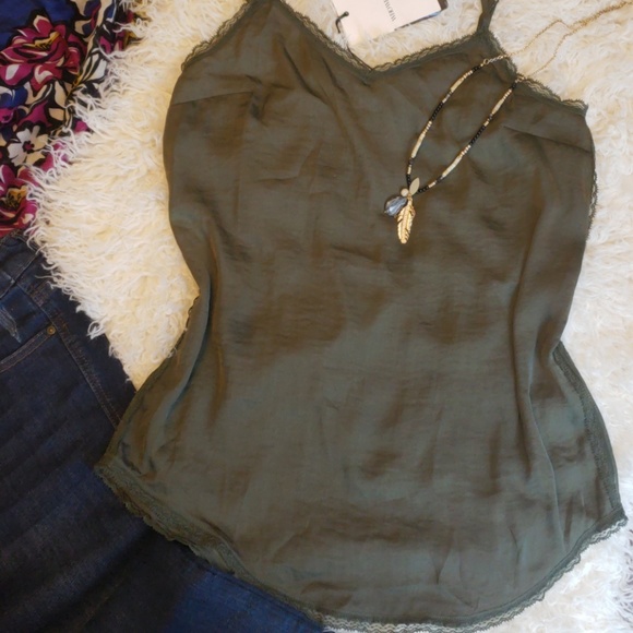 Lace Trim Cami - Picture 1 of 7